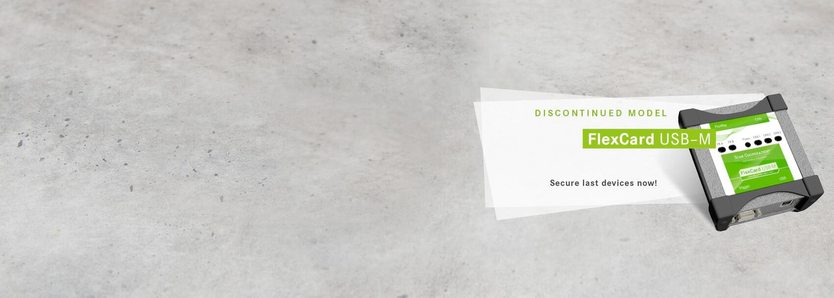 Product discontinuation FlexCard USB-M