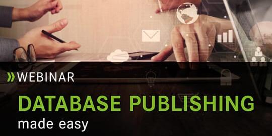 Webinar: Database Publishing made easy