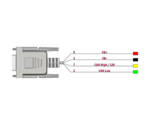 Adapterkabel passend für VECTOR CAN Kabel D-SUB9