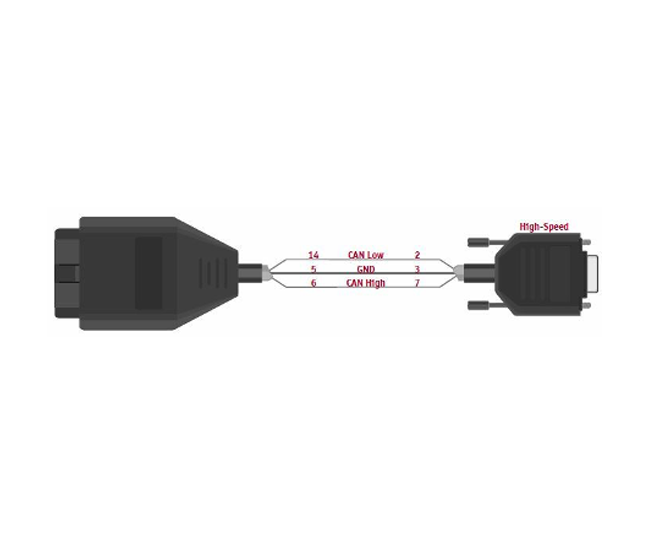 Adapterkabel passend für Anschlusskabel VECTOR OBD Kabel CAN 9-polig