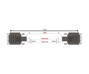 Adapterkabel passend für VECTOR CAN Kabel 2x D-SUB9-Buchsen
