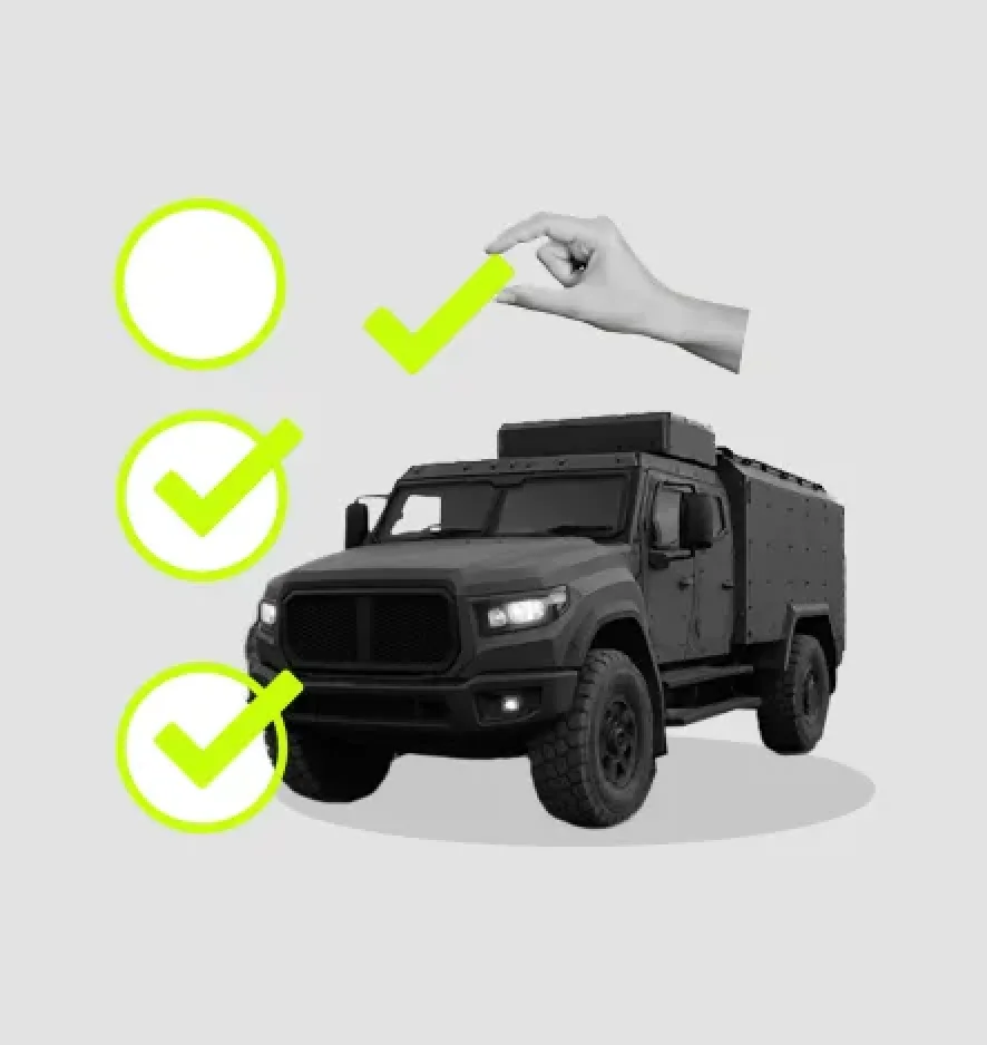 Vehicle with readiness and diagnostics icons