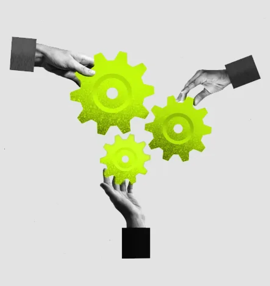 Integrated implementation gears connecting systems